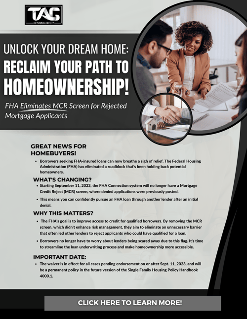 FHA Eliminates MCR Screen for Rejected Mortgage Applicants (1)