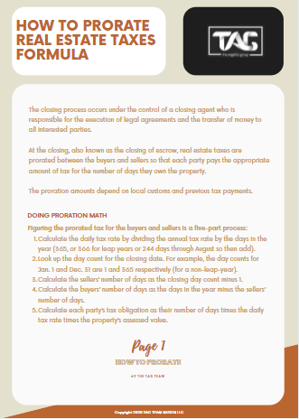 How To Prorate Real Estate Taxes?