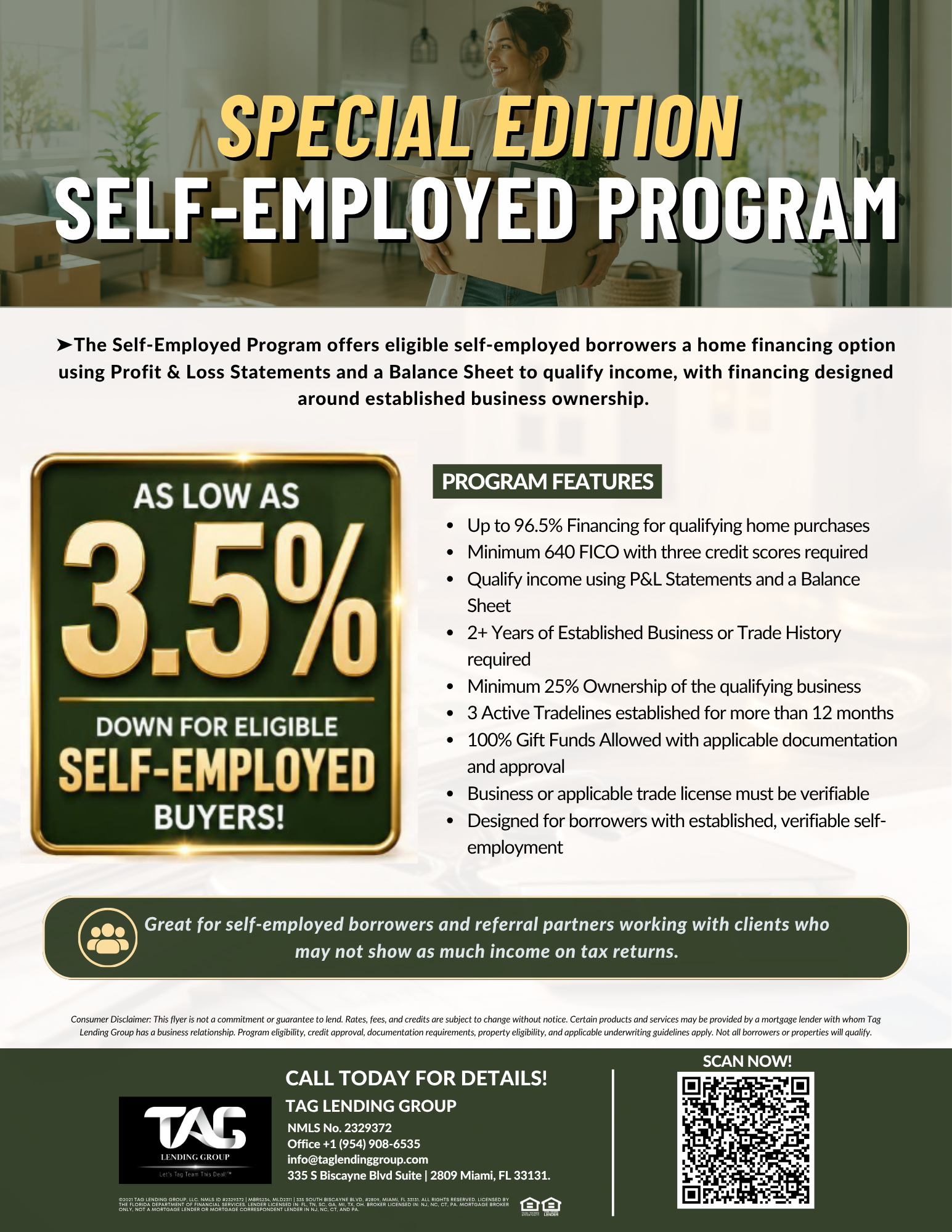 Special Edition Self-Employed Program Overview