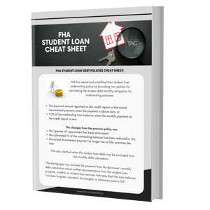 FHA New Student Loan Debt Policies cover