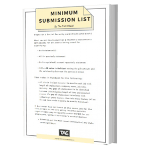 Minimum Submission List By The TAG Team cover
