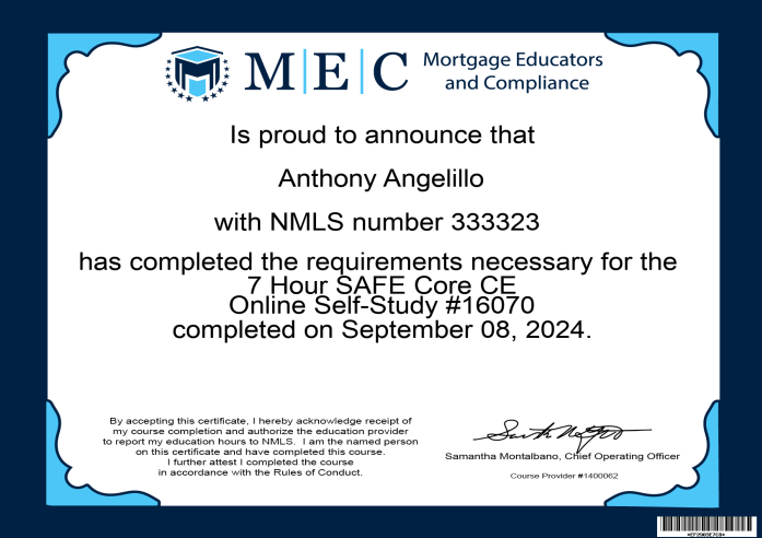 Certificate 7 HR